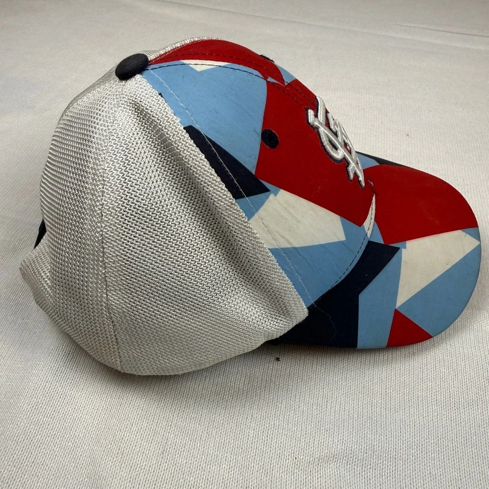 St. Louis Cardinals Kids Club Trucker Hat OSFM Red Blue Geo Mesh Snapback